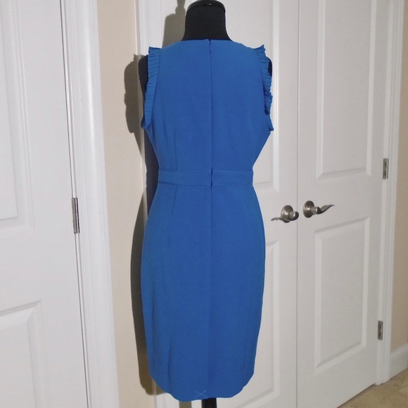 ANN TAYLOR NWT Blue Doubleweave Sheath Dress 6P - Picture 8 of 9